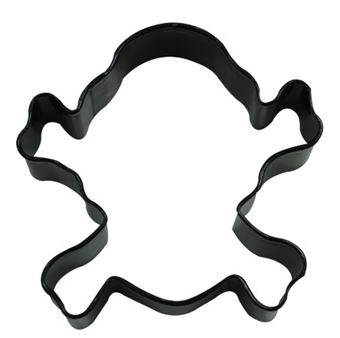 Picture of SKULL & CROSSBONES POLY-RESIN COATED COOKIE CUTTER BLACK8.9C